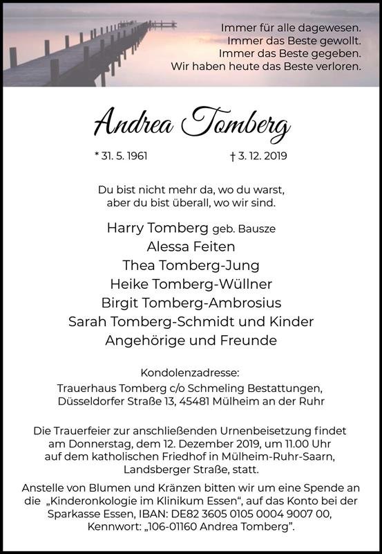 Erinnerungsbild für Andrea Tomberg